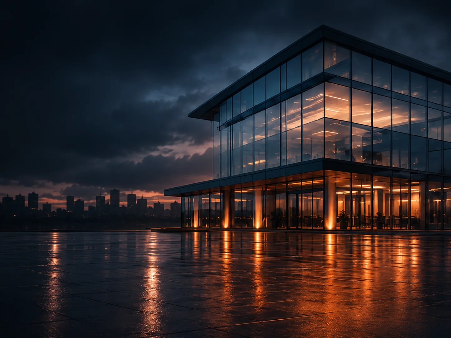 Abstrakte moderne Architektur als atmosphärische Markenvisualisierung